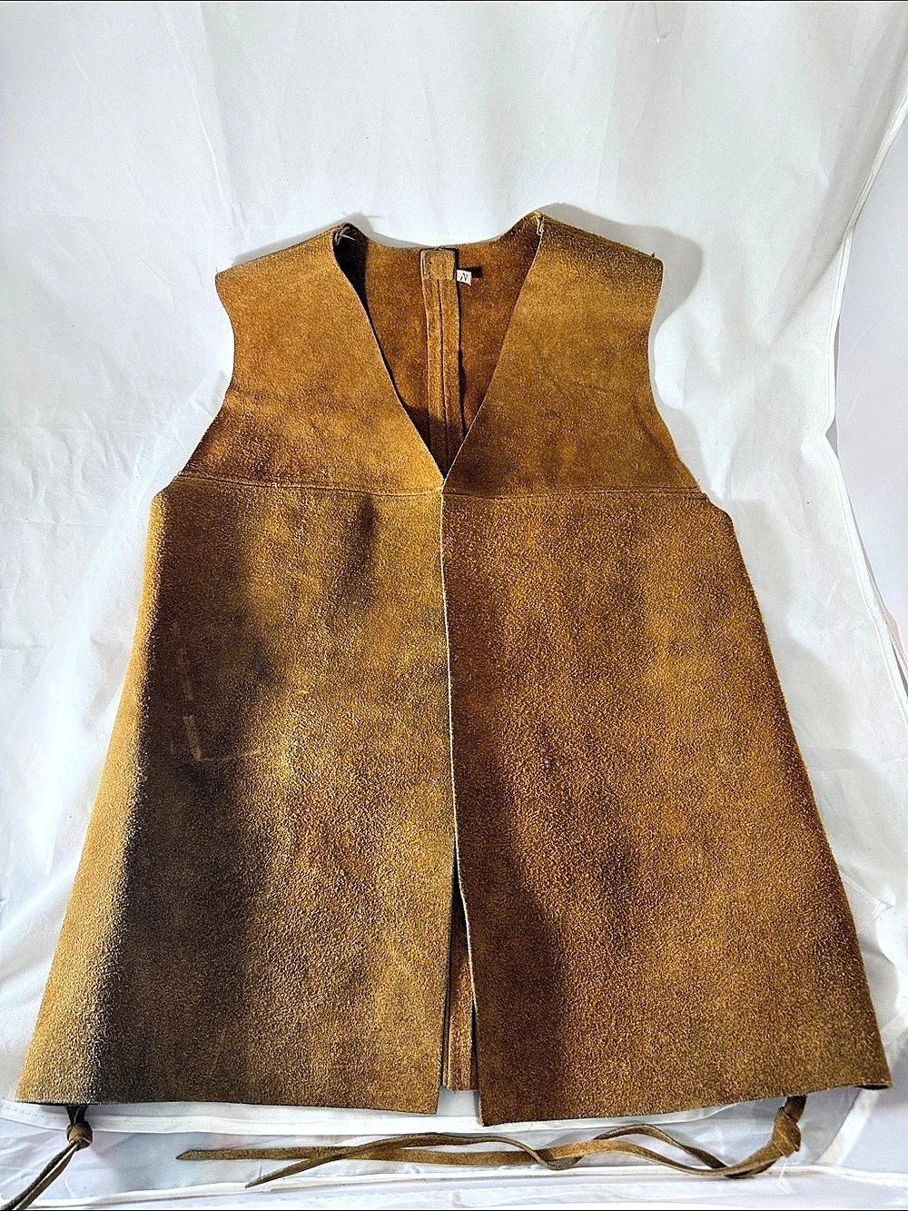 Authentic Vintage Genuine Suede Leather Vest!